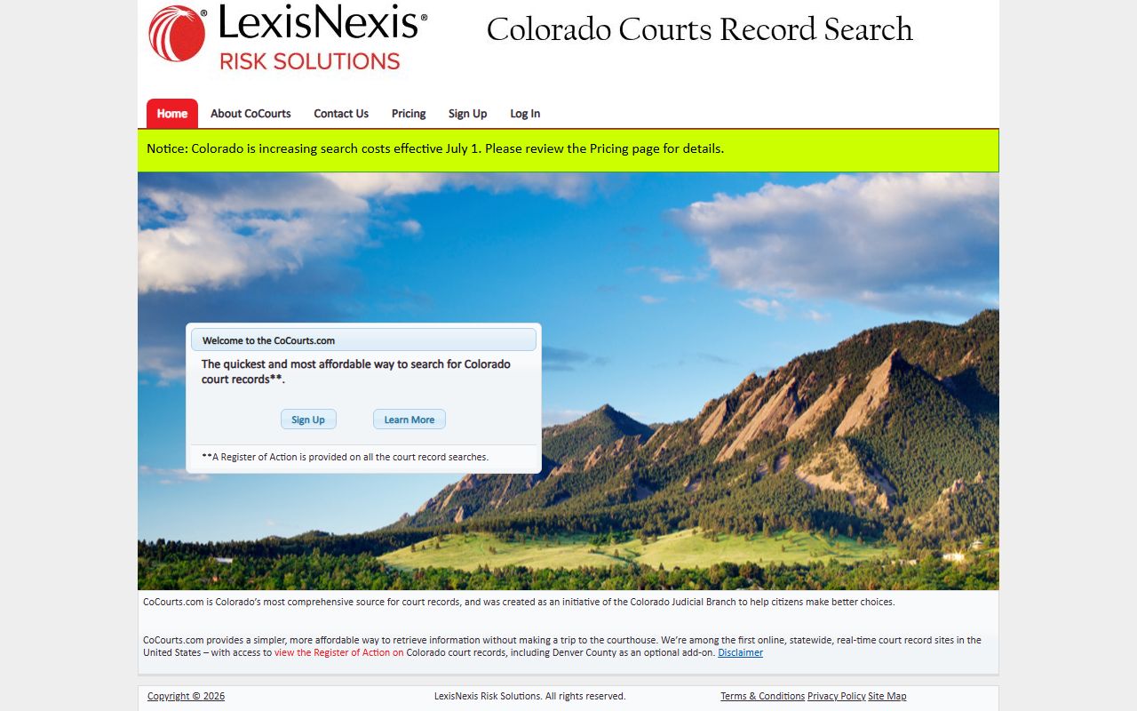 Washington County court records after jail arrest CoCourts search portal