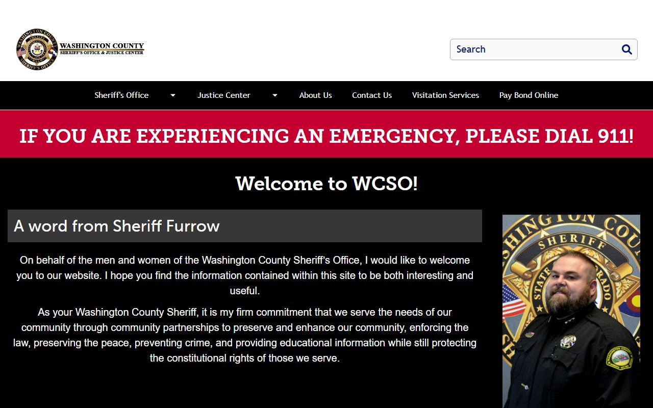 Washington County Sheriff's Office inmate population source page